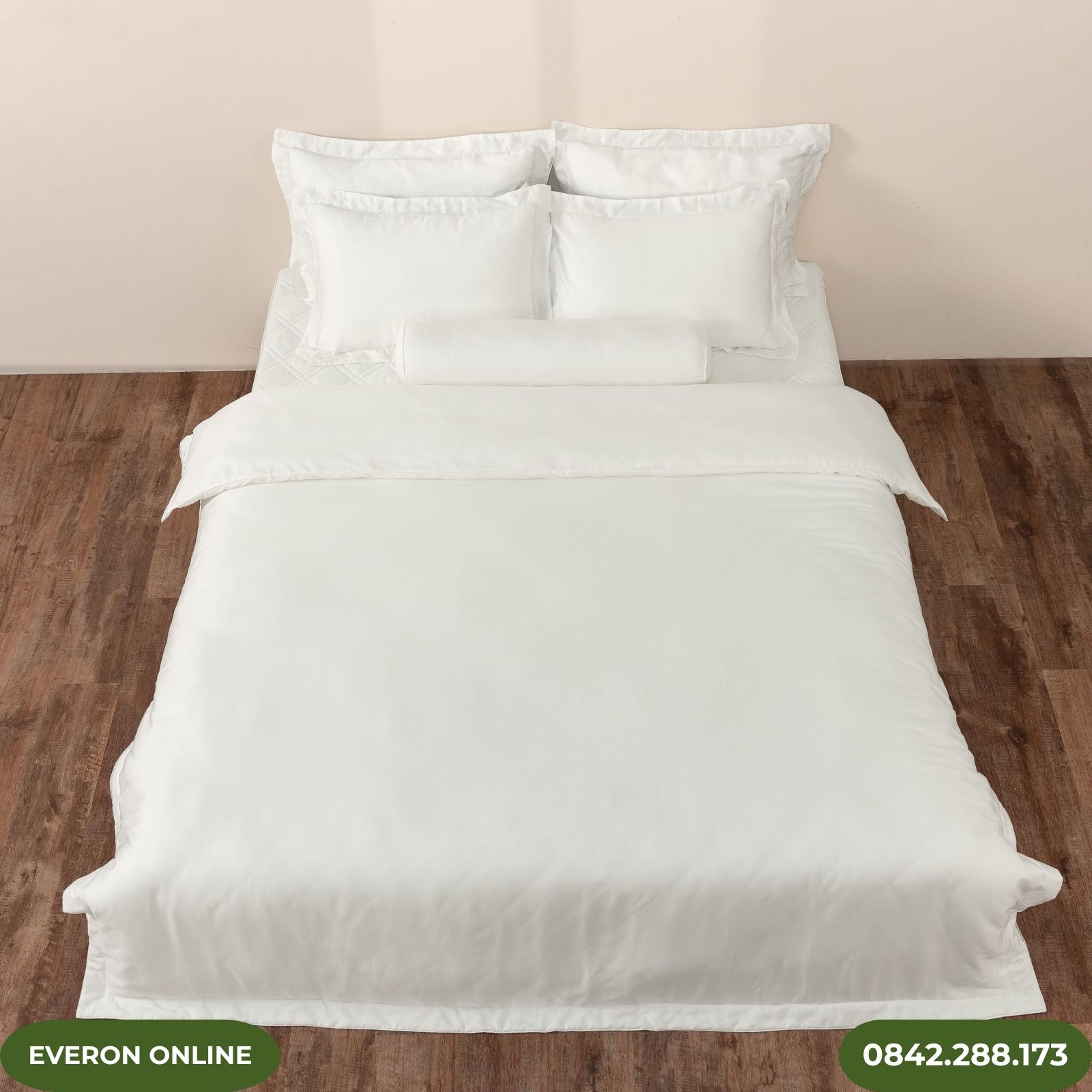 Bộ chăn ga Everon BSL713 Cloud màu trắng Lyocell Twill Bộ chăn ga Everon BSL713 Cloud màu trắng Lyocell Twill