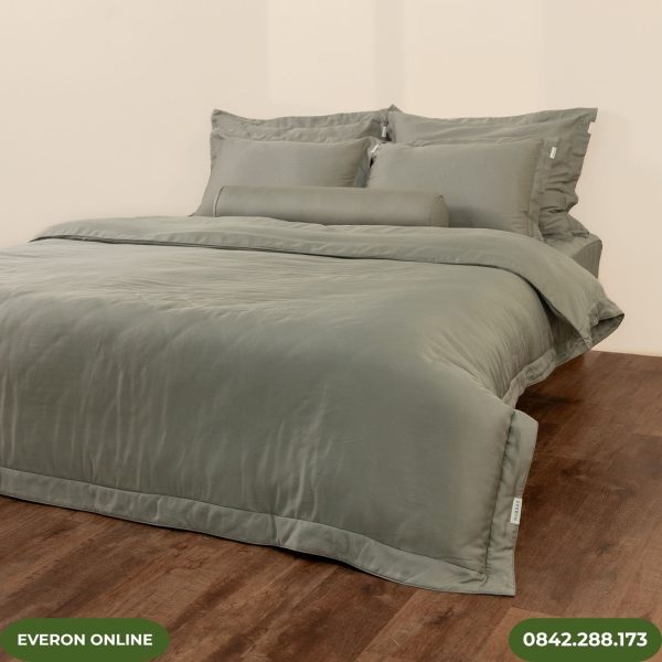 Bộ chăn ga Everon BSL714 xanh Sage sang trọng