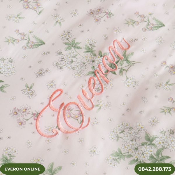 Bộ chăn ga Everon EPM25010 Nét Hứng Khởi màu hồng