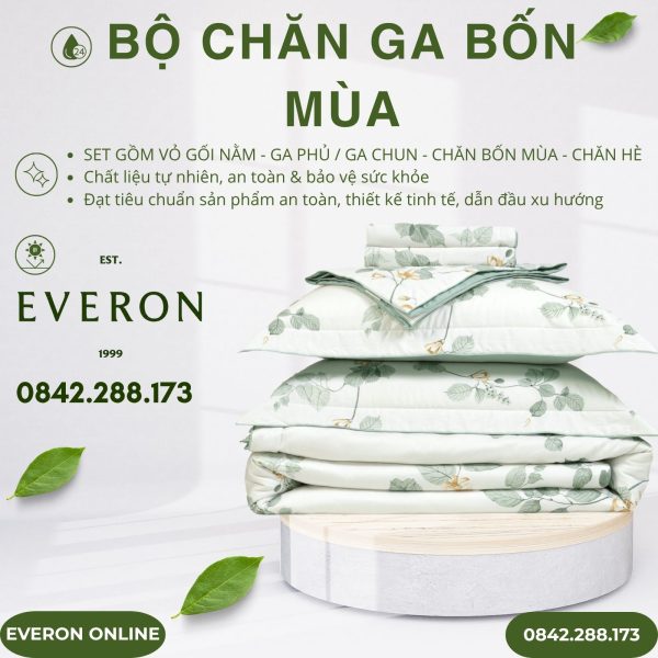 Bộ chăn ga Everon EPTMC27022 Citrus Tencel Modal Cotton