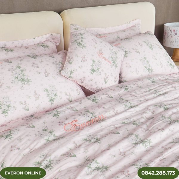Bộ chăn ga Everon Nét Hứng Khởi EPM25010 họa tiết hoa