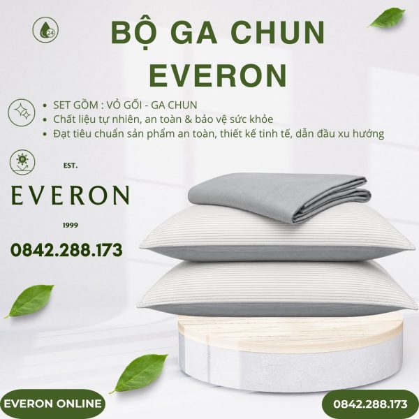 Bộ ga chun Everon BPC704 Pinstripe Cotton BST Basic