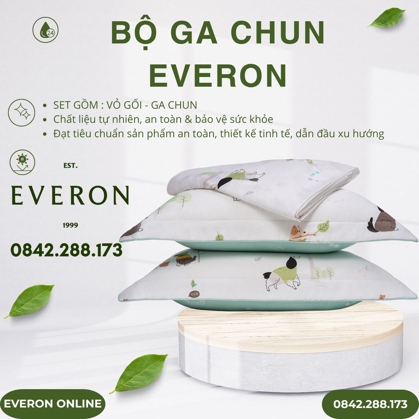 Bộ ga chun Everon CPC25201 Cún Thân Thiện Cotton BST Cutie Bộ ga chun Everon CPC25201 Cún Thân Thiện Cotton BST Cutie