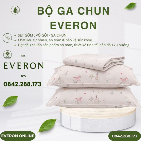 Bộ ga chun Everon CPC26203 Xứ Sở Thần Tiên Cotton Sateen BST Cutie