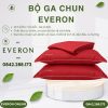 Bộ ga chun Everon EPC26016 Lá Thu Đỏ Cotton Sateen BST Đơm Hoa