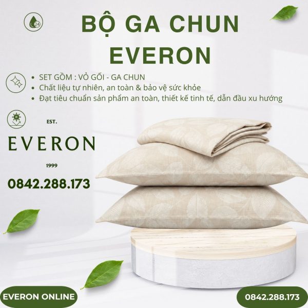 Bộ ga chun Everon EPC27027 Beech Cotton Sateen BST Những mảnh êm