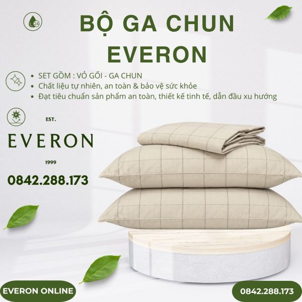 Bộ ga chun Everon EPC27032 Saville Cotton BST Những mảnh êm