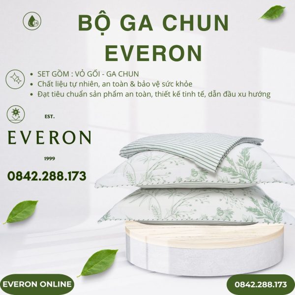 Bộ ga chun Everon EPM25032 Hương Cây Cỏ Modal Cotton BST Ever-on