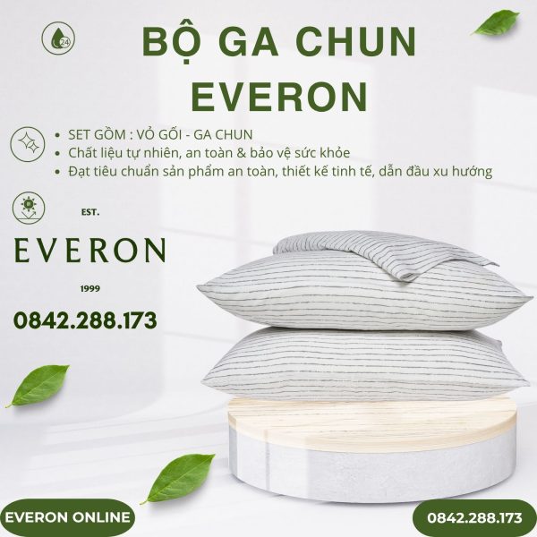Bộ ga chun Everon EPM25038 Đường Sọc Ngang Modal Cotton BST Ever-on