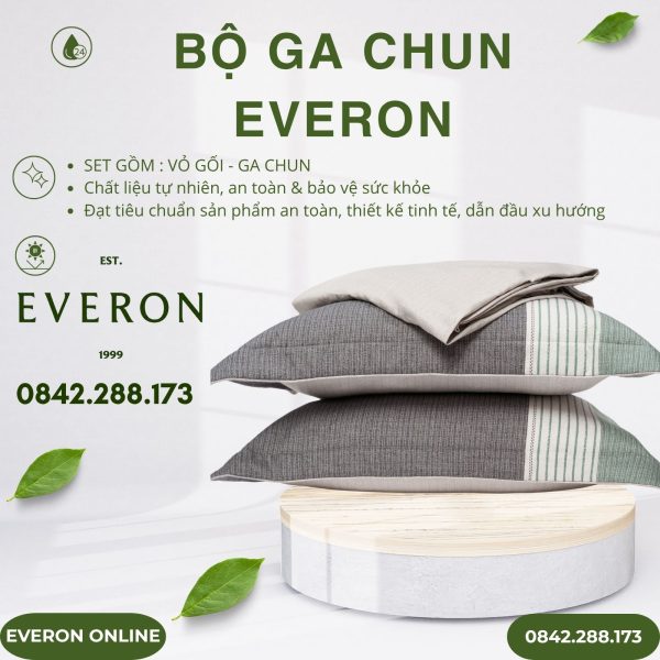 Bộ ga chun Everon EPM25043 Dải Màu Mạnh Mẽ Modal Cotton BST Ever-on