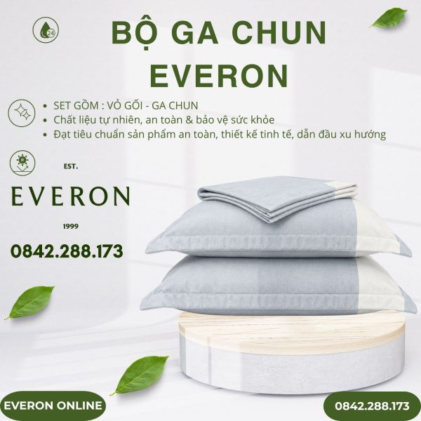 Bộ ga chun Everon EPM27034 Ocean Modal BST Những mảnh êm