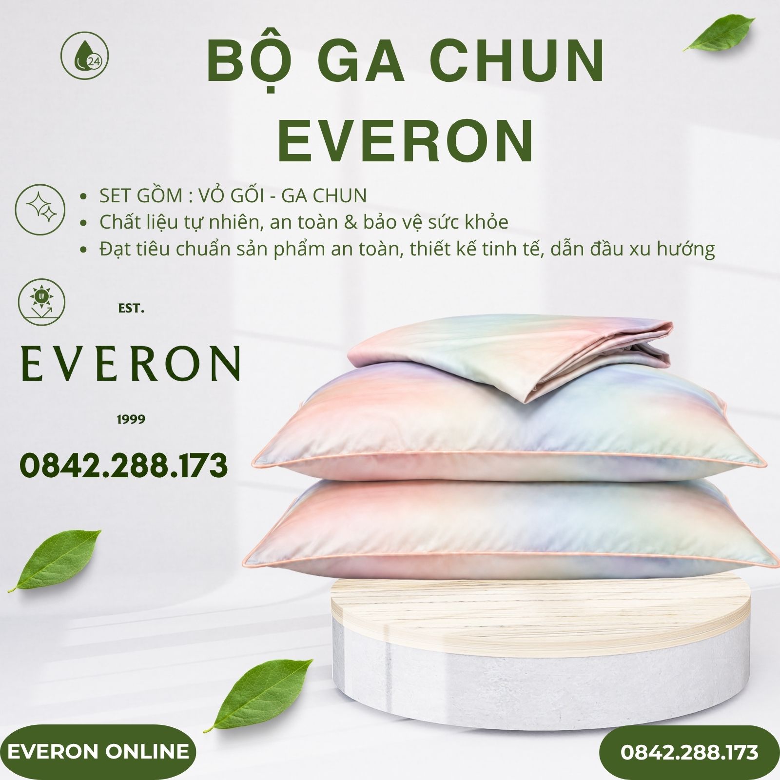 Bộ ga chun Everon EPT25015 Ánh Dương Lấp Lánh Tencel Bộ ga chun Everon EPT25015 Ánh Dương Lấp Lánh Tencel