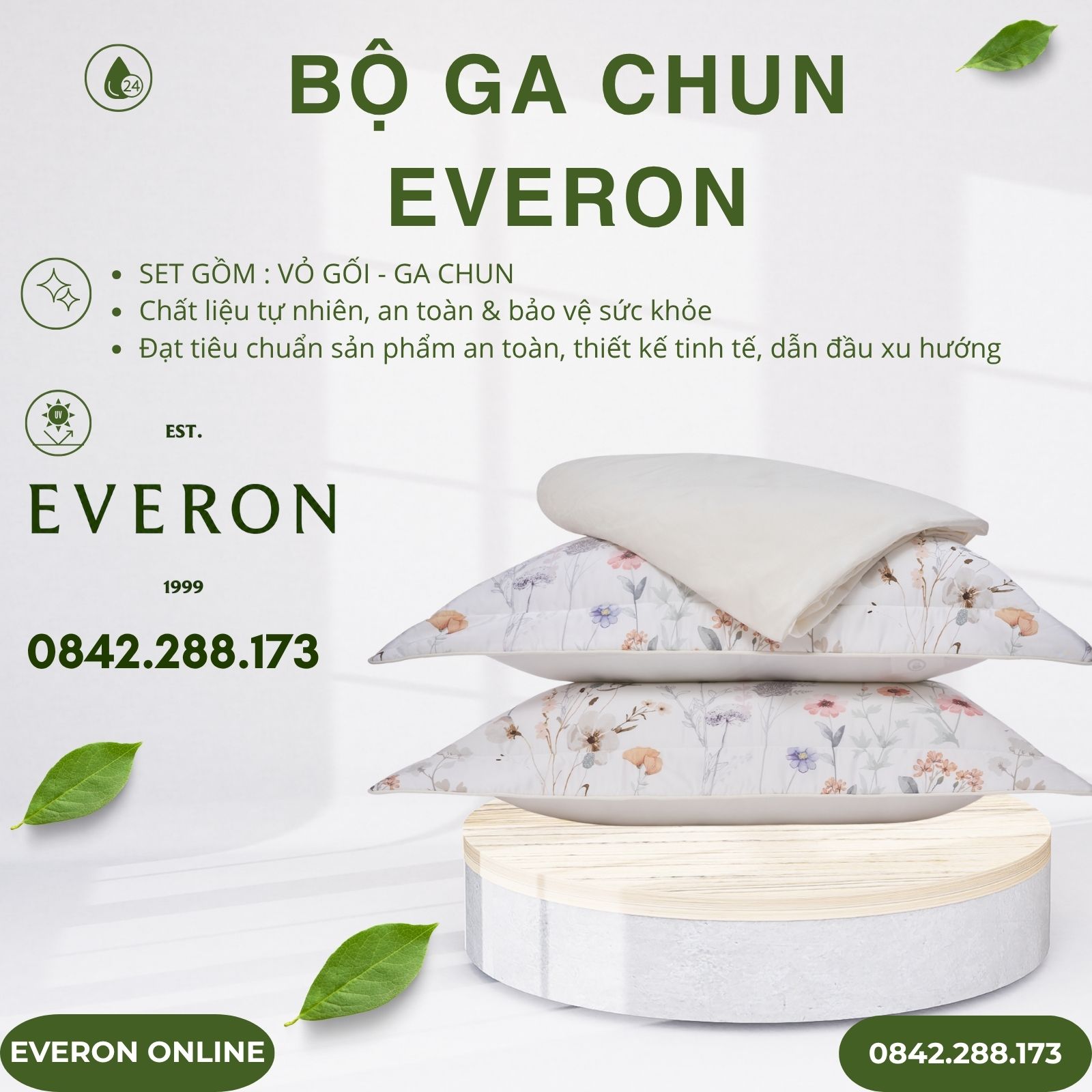 Bộ ga chun Everon EPT25018 Nét Chân Thành Tencel BST Khu Vườn Tinh Hoa Bộ ga chun Everon EPT25018 Nét Chân Thành Tencel BST Khu Vườn Tinh Hoa