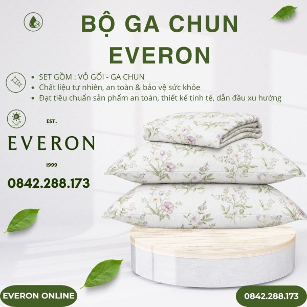 Bộ ga chun Everon EPTMC27028 Cottage Tencel Modal Cotton BST Những mảnh êm