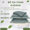 Bộ ga chun Everon ESB26005 Mặt hồ xanh Bamboo BST Đơm Hoa