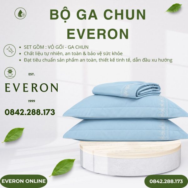 Bộ ga chun Everon ESB27007 Tide Bamboo BST Những mảnh êm