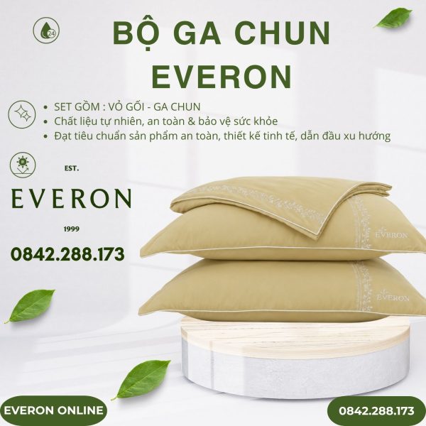 Bộ ga chun Everon EST25040 Cánh Hoa Vàng Tencel BST Ever-on