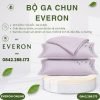 Bộ ga chun Everon ESTC26003 Mẫu đơn tím Tencel Blend BST Đơm Hoa