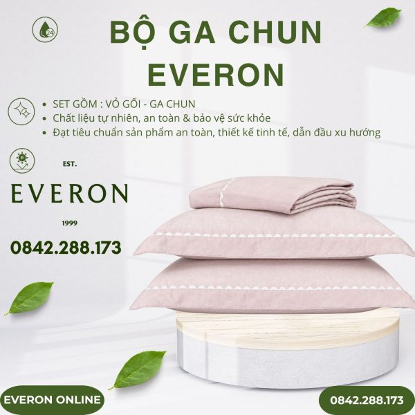 Bộ ga chun Everon ESTC27001 Ginkgo Tencel Blend BST Những mảnh êm