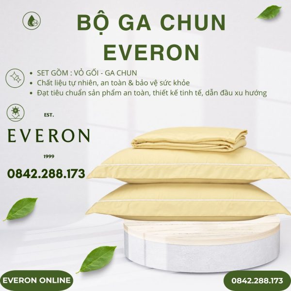 Bộ ga chun Everon ESTC27005 Mimosa Tencel Blend BST Những mảnh êm