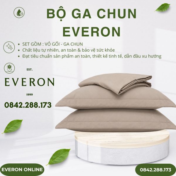 Bộ ga chun Everon ESTC27006 Pine Tencel Blend BST Những mảnh êm
