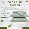Bộ ga chun Everon ESTJ26009 Hồng Tỉ Muội Tencel Jacquard BST Đơm Hoa