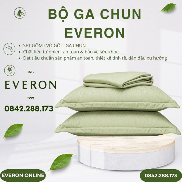 Bộ ga chun Everon ESTJ27017 Art Decor Tencel Jacquard BST Những mảnh êm