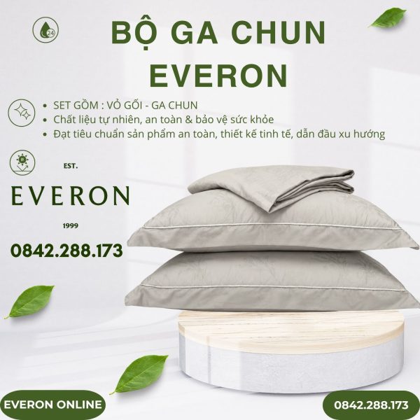 Bộ ga chun Everon ESTJ27020 Lilac Tencel Jacquard BST Những mảnh êm