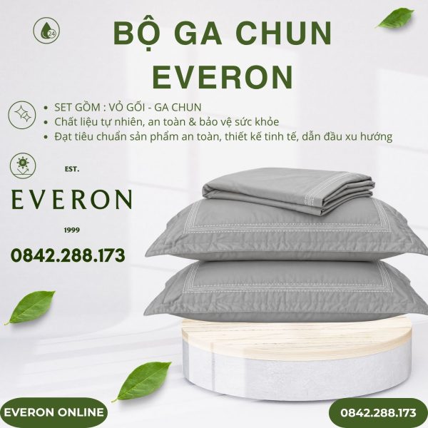 Bộ ga chun Everon ESTMC27002 Espirit Modal Cotton BST Những mảnh êm