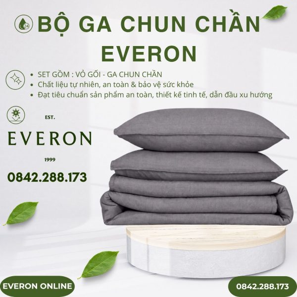 Bộ ga chun chần Everon BPC703 Melange Cotton BST Basic