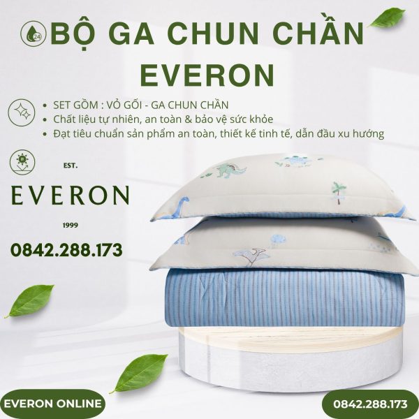 Bộ ga chun chần Everon CPC26204 Cuộc phiêu lưu của Cổ Dài Ba Sừng BST Cutie