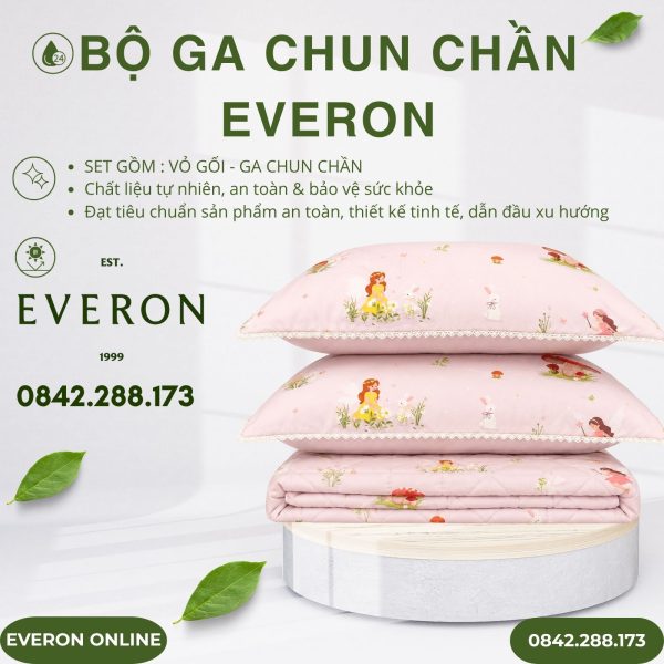 Bộ ga chun chần Everon CPC27201 Elf Cotton Sateen BST Cutie