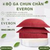 Bộ ga chun chần Everon EPC26016 Lá Thu Đỏ Cotton Sateen BST Đơm Hoa