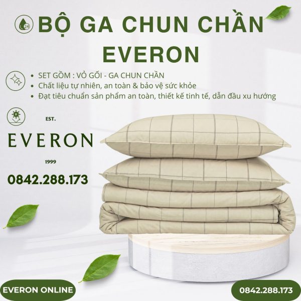 Bộ ga chun chần Everon EPC27032 Saville Cotton BST Những mảnh êm