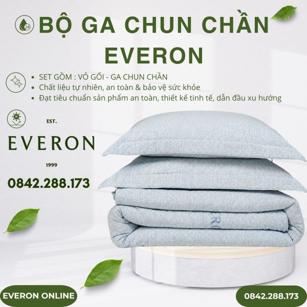 Bộ ga chun chần Everon EPC27036 Coastal Tencel Blend BST Những mảnh êm