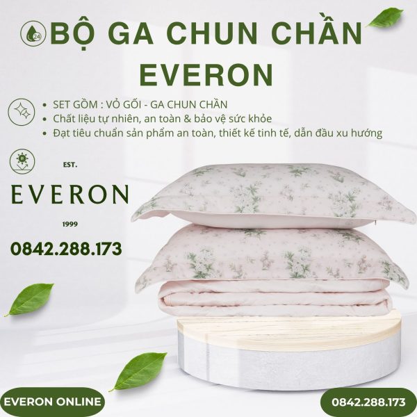 Bộ ga chun chần Everon EPM25010 Nét Hứng Khởi Modal BST Chân Trời Mới