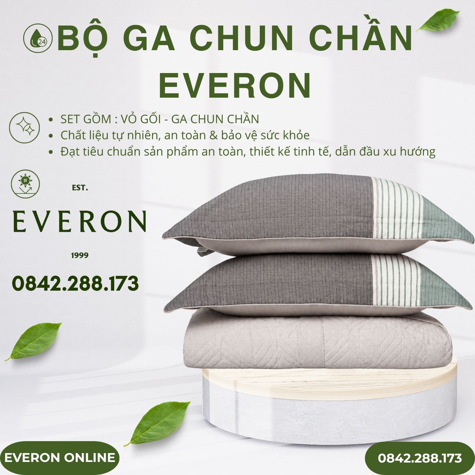 Bộ ga chun chần Everon EPM25043 Dải Màu Mạnh Mẽ Modal Cotton BST Ever-on Bộ ga chun chần Everon EPM25043 Dải Màu Mạnh Mẽ Modal Cotton BST Ever-on