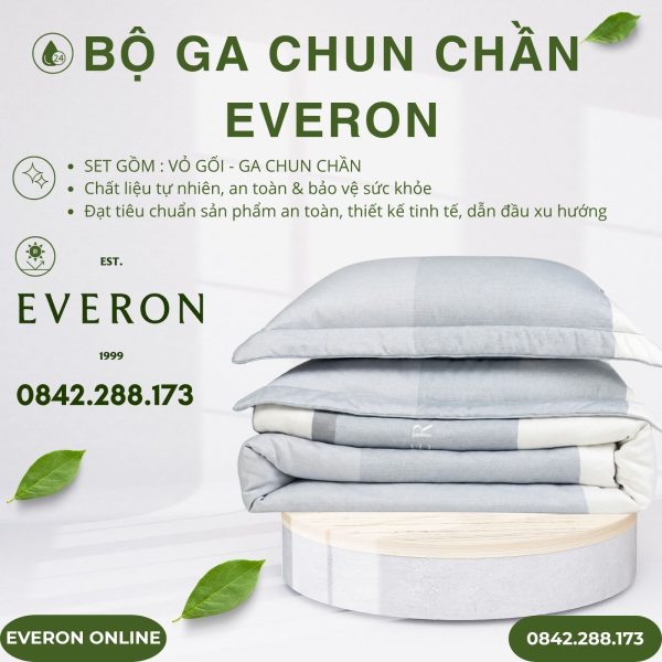 Bộ ga chun chần Everon EPM27034 Ocean Modal BST Những mảnh êm