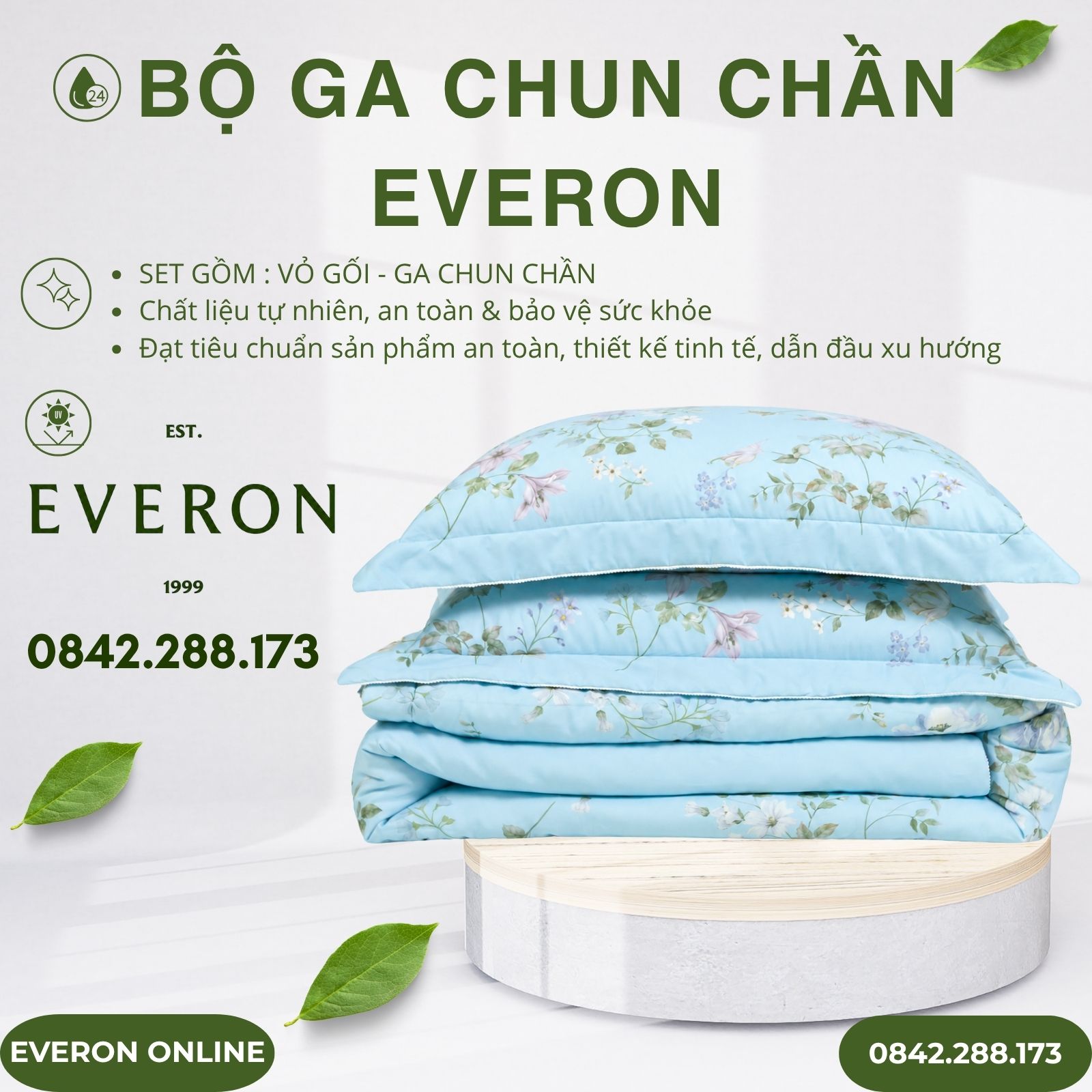 Bộ ga chun chần Everon EPMOC27024 Dawn Modal Cotton BST Những mảnh êm Bộ ga chun chần Everon EPMOC27024 Dawn Modal Cotton BST Những mảnh êm