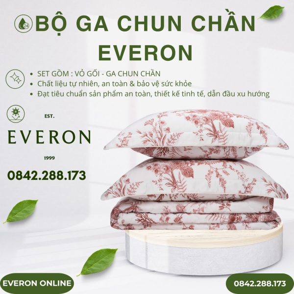 Bộ ga chun chần Everon EPT25027 Khởi Đầu Lạc Quan Tencel