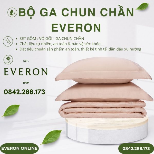 Bộ ga chun chần Everon EST25022 Khóm Hoa Rung Động BST Khu Vườn Tinh Hoa
