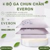 Bộ ga chun chần Everon ESTC26003 Mẫu đơn tím Tencel Blend BST Đơm Hoa