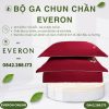 Bộ ga chun chần Everon ESTC26007 Cẩm Chướng Đỏ Tencel Blend BST Đơm Hoa