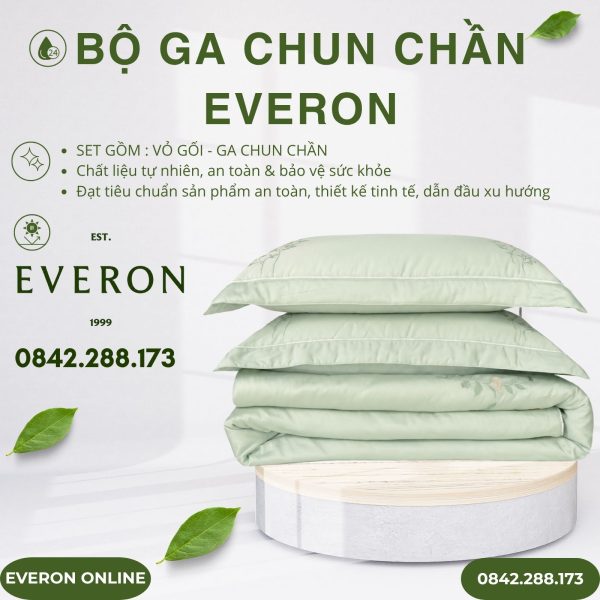 Bộ ga chun chần Everon ESTC27004 Valley Tencel Blend BST Những mảnh êm