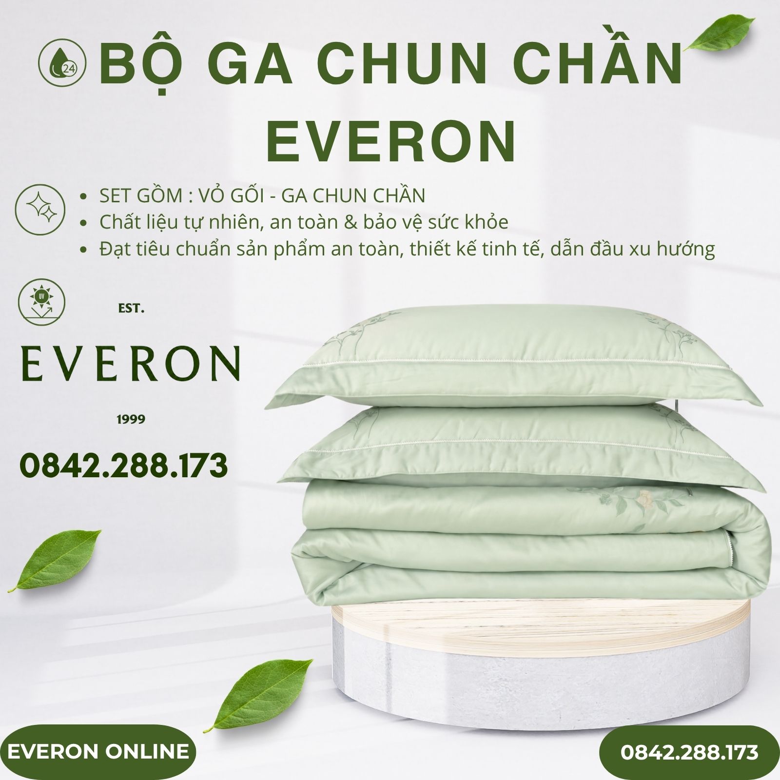 Bộ ga chun chần Everon ESTC27004 Valley Tencel Blend BST Những mảnh êm Bộ ga chun chần Everon ESTC27004 Valley Tencel Blend BST Những mảnh êm