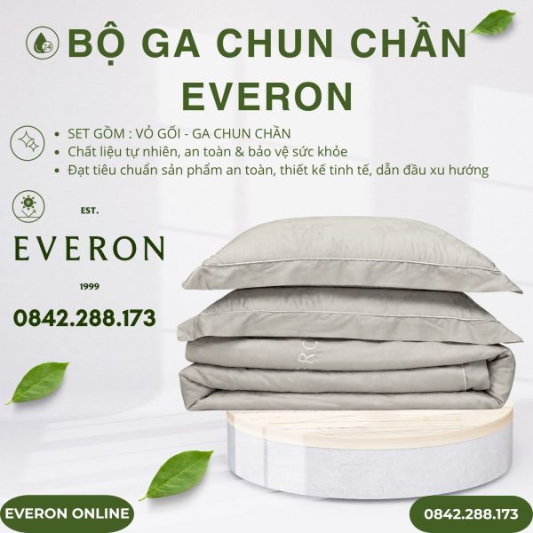 Bộ ga chun chần Everon ESTJ27020 Lilac Tencel Jacquard BST Những mảnh êm