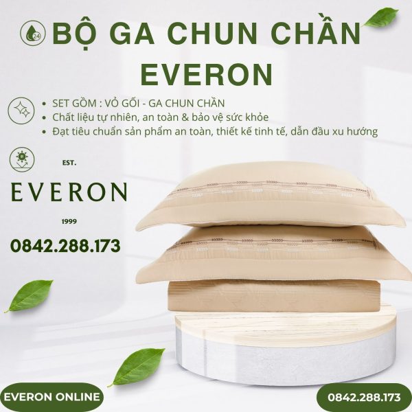 Bộ ga chun chần Everon ESTMC26006 Tencel Blend Cánh Đồng Vàng
