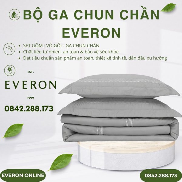 Bộ ga chun chần Everon ESTMC27002 Espirit Modal Cotton BST Những mảnh êm