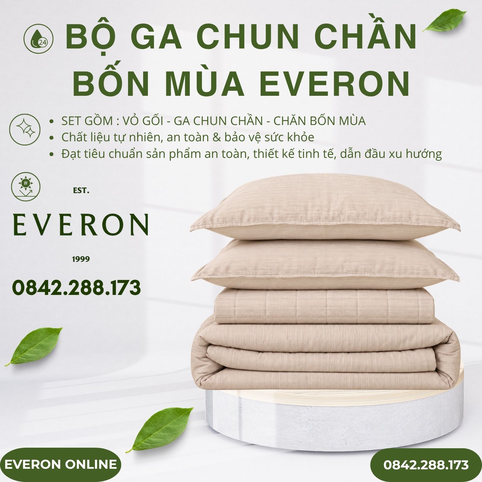 Bộ ga chun chần bốn mùa Everon BPC701 Horizon Cotton BST Basic Bộ ga chun chần bốn mùa Everon BPC701 Horizon Cotton BST Basic