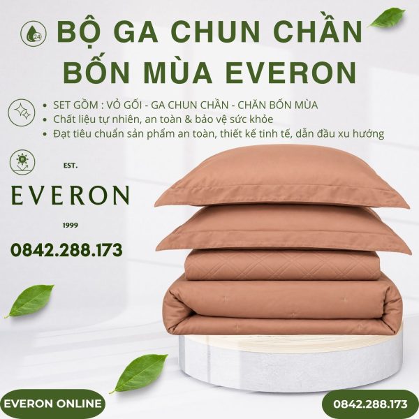 Bộ ga chun chần bốn mùa Everon BSL710 Dusty Lyocell Twill BST Basic